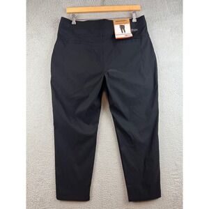 New Eddie Bauer Horizon Straight Ankle Pants Black Womens Size 16
